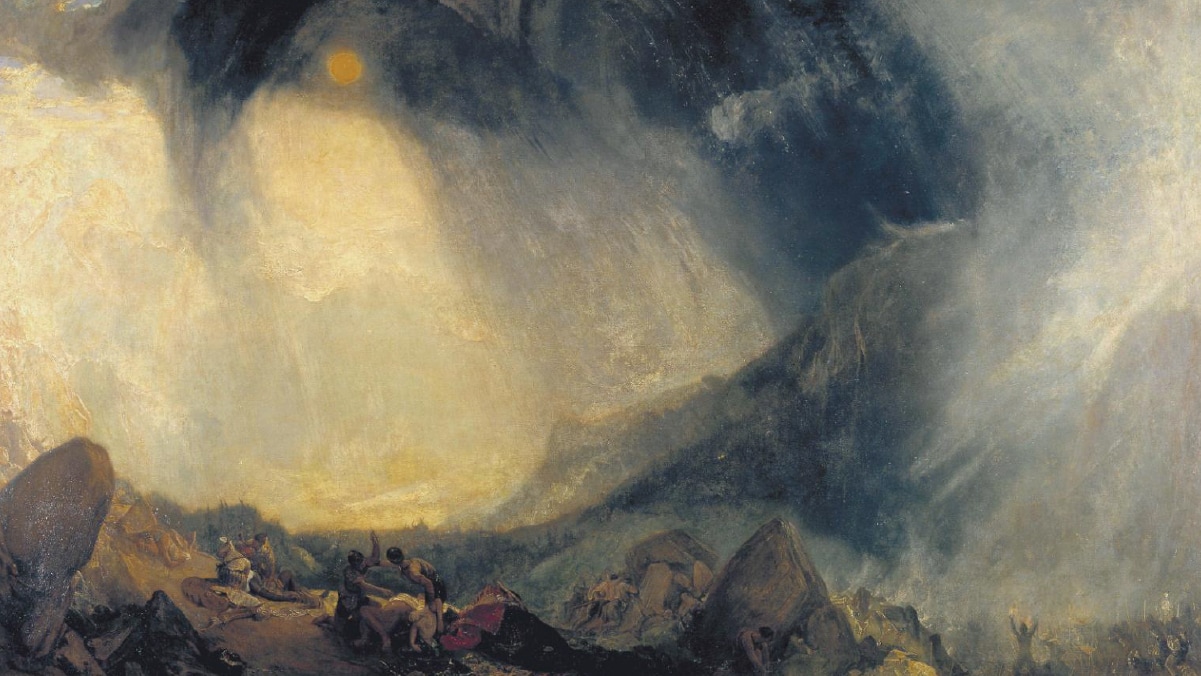 Snow Storm: Hannibal and his army crossing the alps by Joseph Mallord William Turner