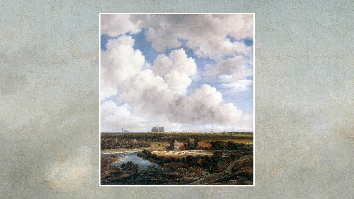 View of Haarlem with bleaching fields by Jacob Van Ruisdael