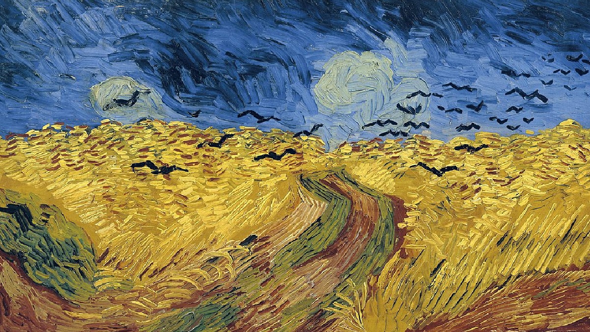 wheatfield with crows, van gogh paintings