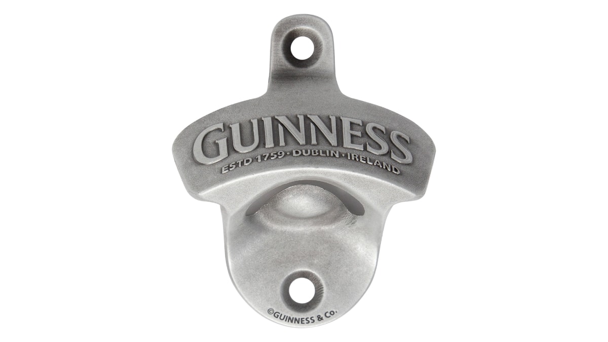 Guinness bottle opener in a white background