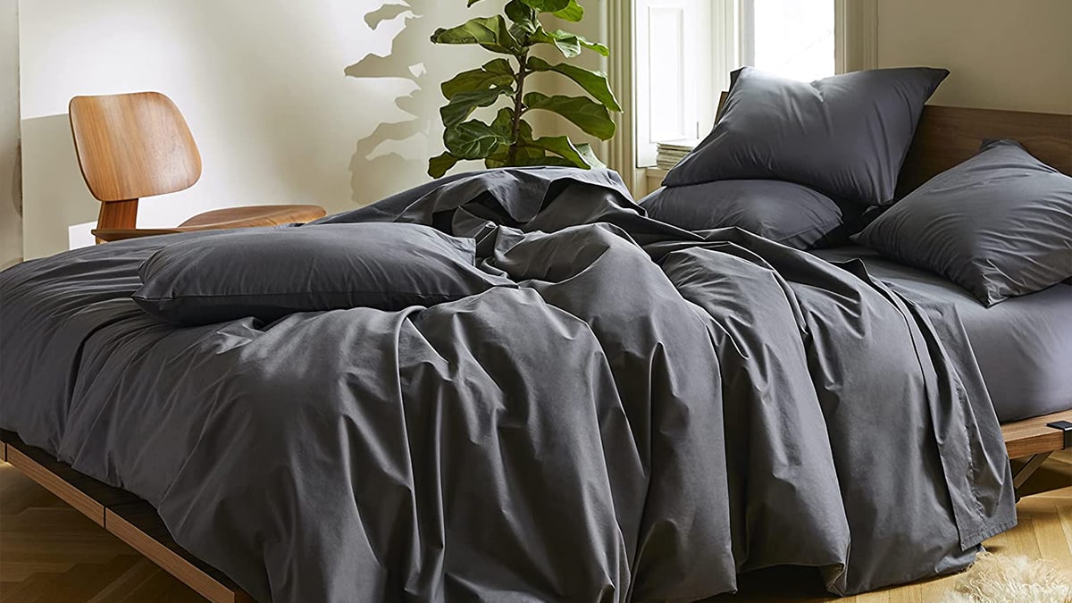 Bedroom view with core sheets set on bed