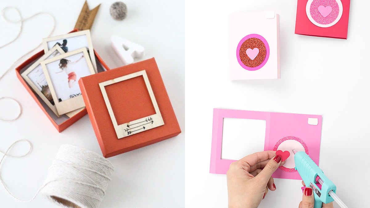 Collage of two different polaroid box in which one holds few pictures and another is covered