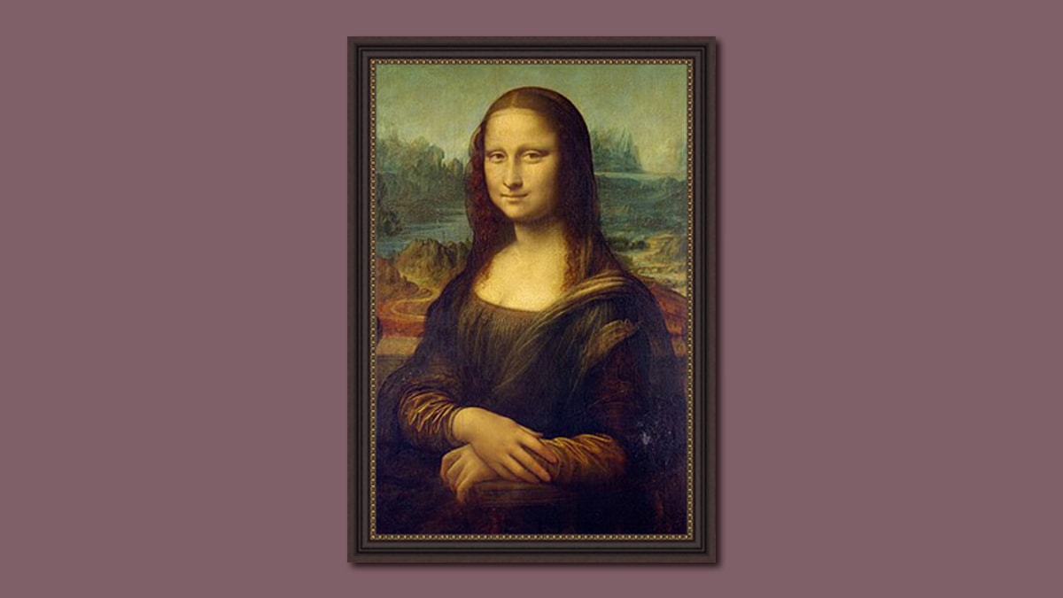 Framed replica of the Mona Lisa created by Portraitflip