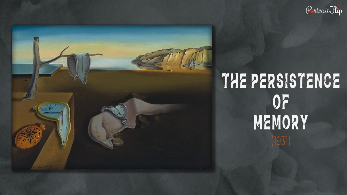 Portray of one of the famous painting "The Persistence Of Memory" (1931) by Salvador Dali