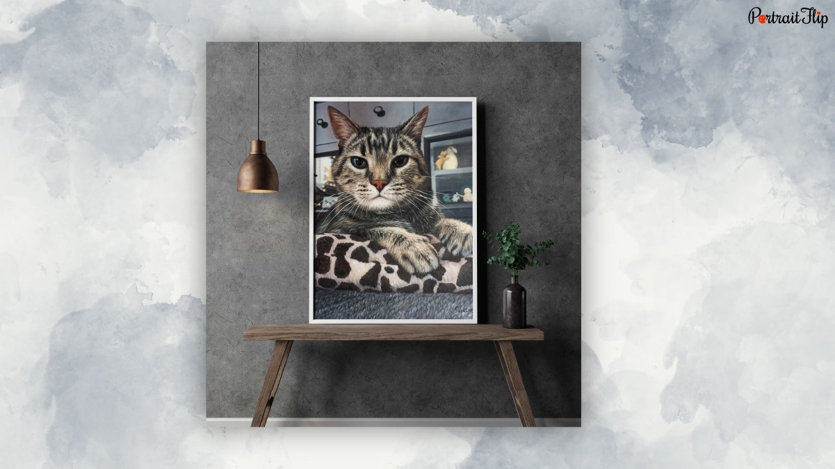 Portrait of a cat made by PortraitFlip.