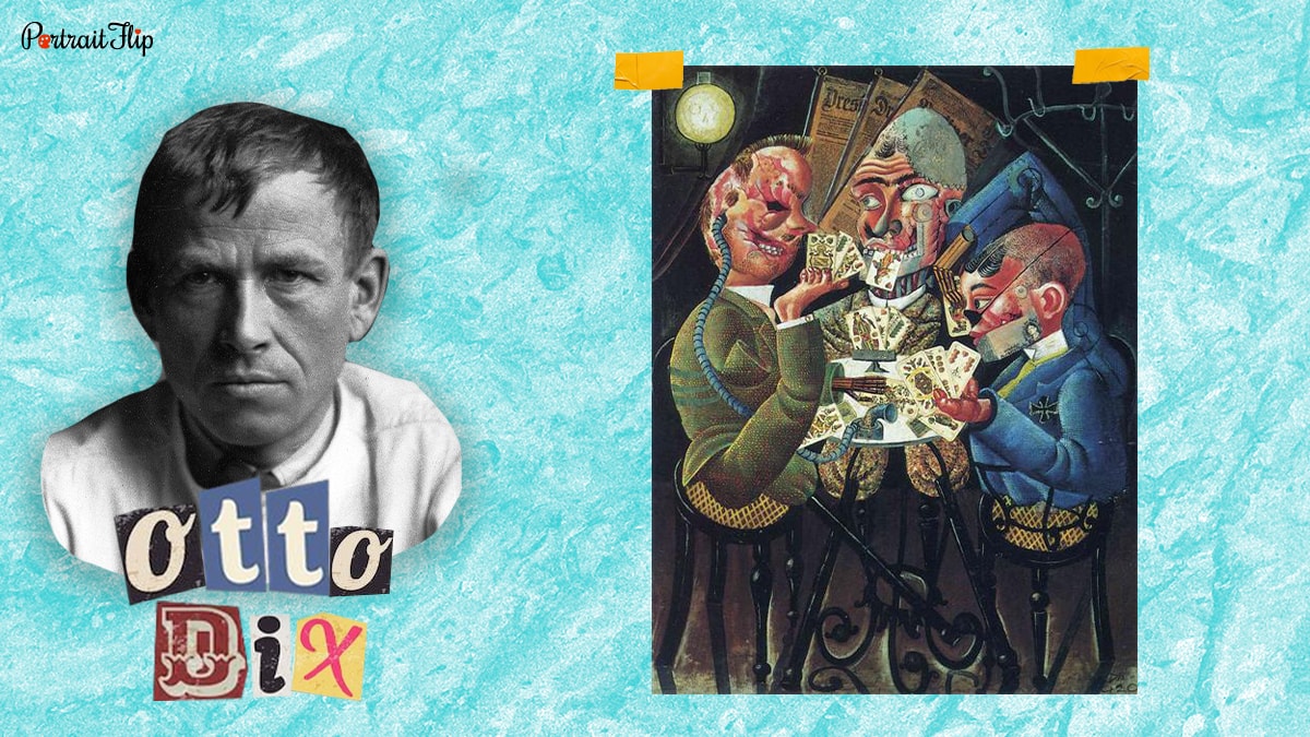 Otto Dix and his famous Dada work, Skat Players, 1920
