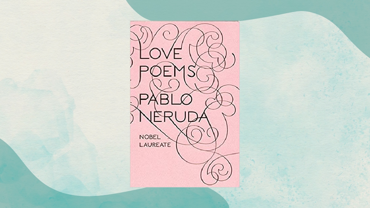 The book " love poems" by Pablo Neruda in a pink foreground color as one of the best gifts for long distance relationships.  