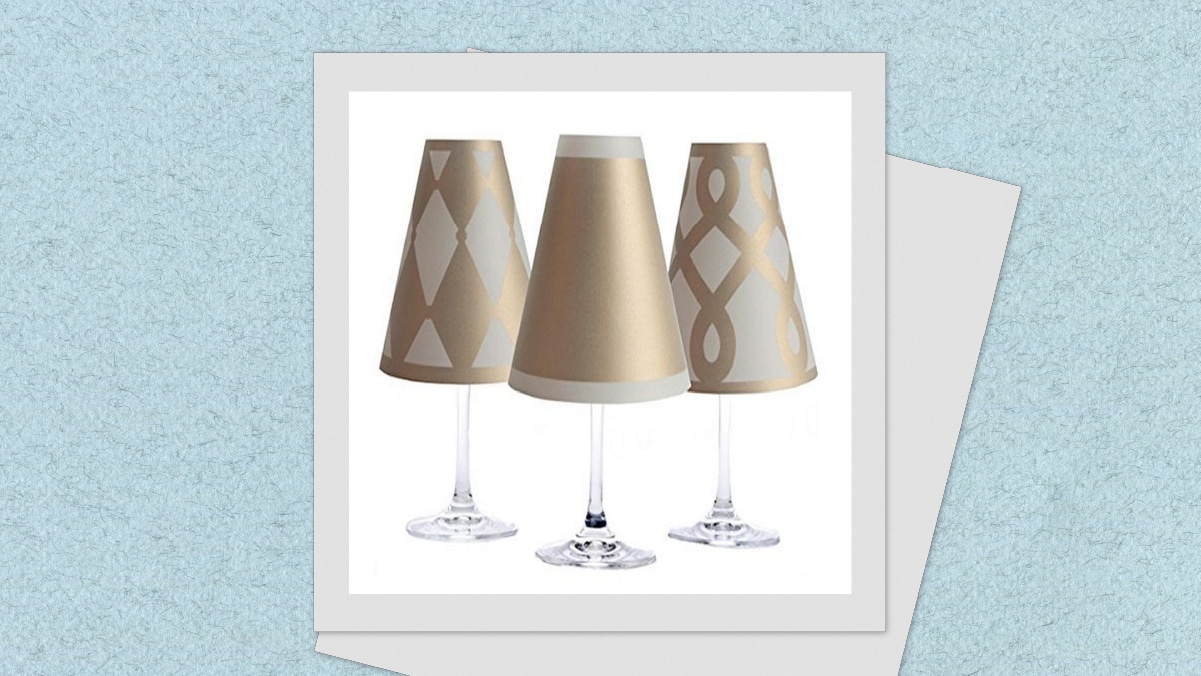 Paper wine glass lampshade