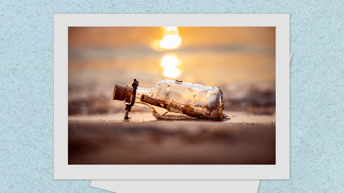 Personalized message in a bottle