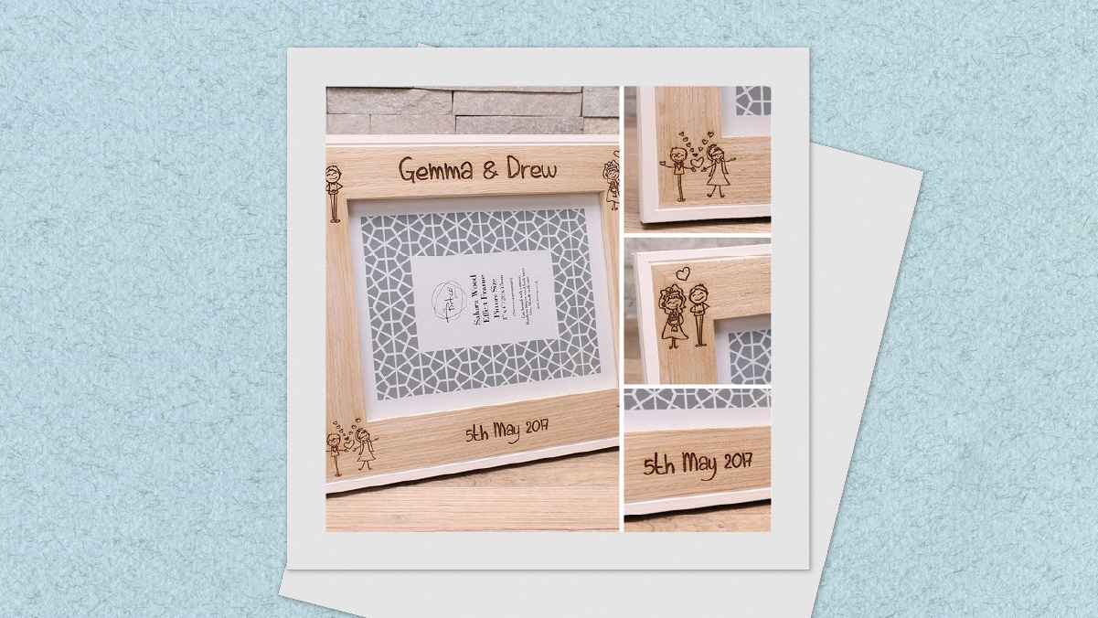 Photo frame with personalized message  