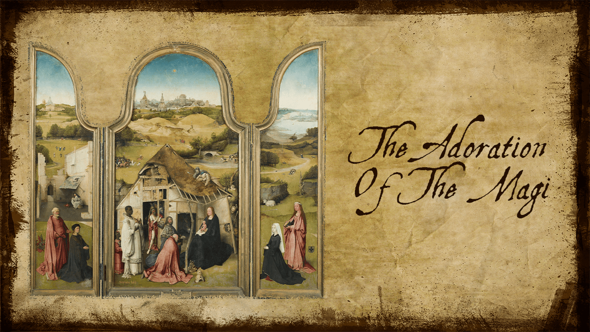 Portrait of one of the famous painting by Hieronymus Bosch, "The Adoration of the Magi"