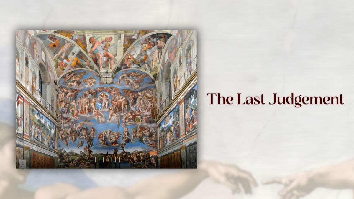 Portrait of one of the famous paintings "The Last Judgement" by Michelangelo.