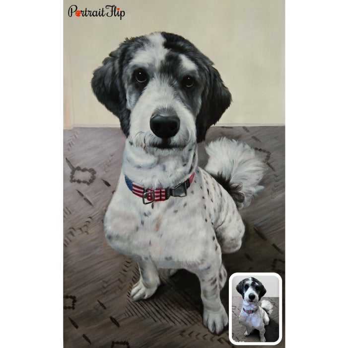 cute dog pastel portrait