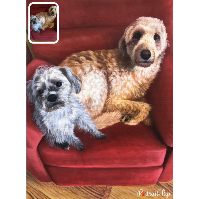 dogs pastel portrait