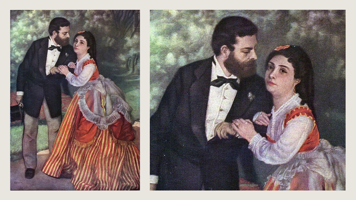Famous Renoir painting A Couple. 