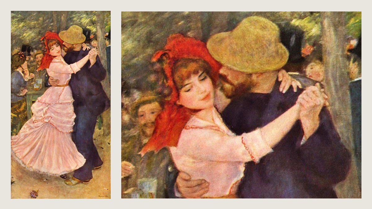 Famous Renoir painting Dance at Bougival. 