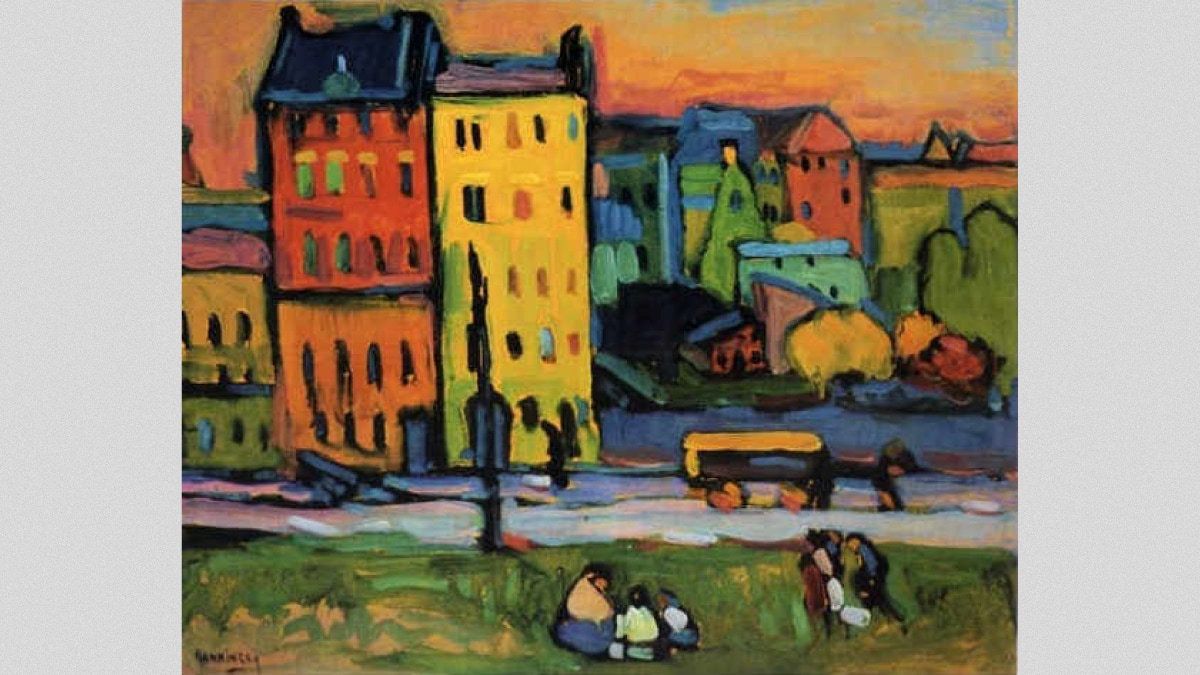 Houses in Munich is a very mellow painting by Wassily Kandinsky. 