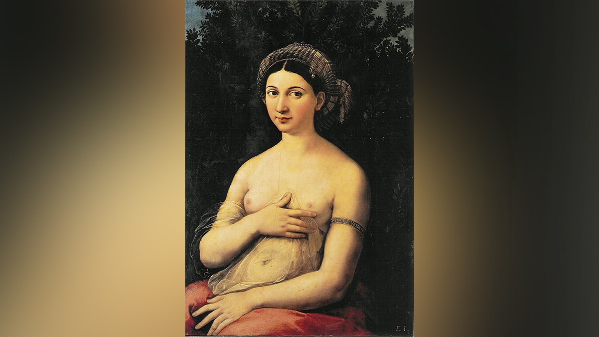 Portrait of one of the famous painting "La Fornarina" by Raphael.