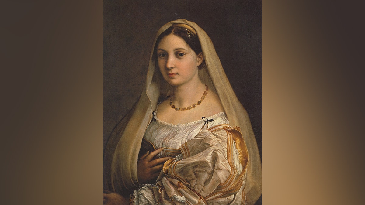 Portrait of one of the famous painting "La Velata" by Raphael.