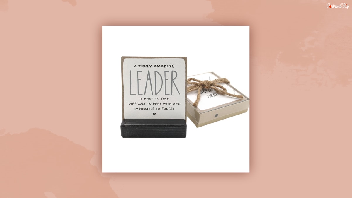 A thank you message for your team leader as thank-you gifts for women.