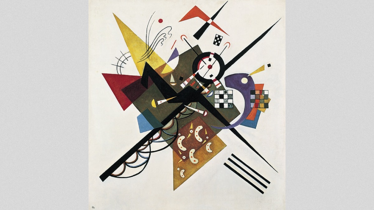 On White II is a highly detailed artwork by Wassily Kandinsky. 