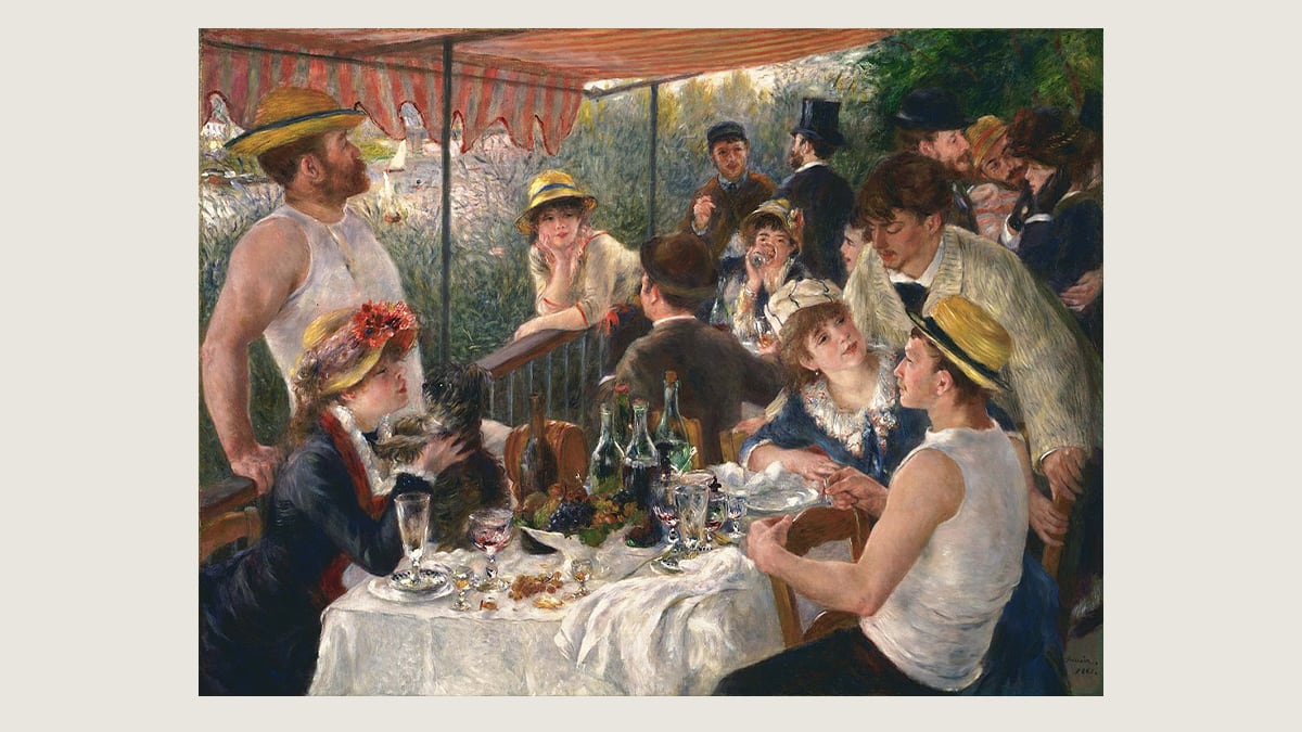 Famous Renoir painting The Luncheon of The Boating Party. 