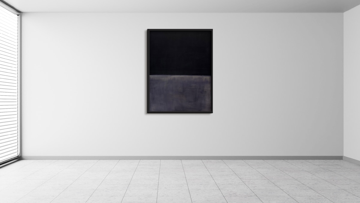 A painting by Mark Rothko, Untitled, (Black And Gray), 1970.