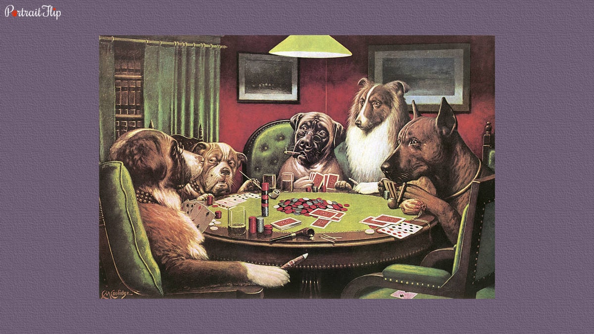 famous dog painting A Bold Bluff