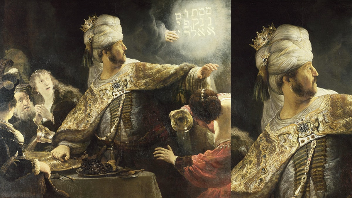 Belshazzar’s Feast one of the famous Rembrandt paintings.