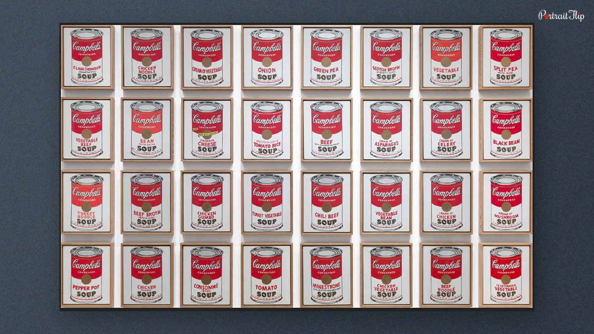 Controversial artwork Campbell’s Soup Cans by Andy Warhol