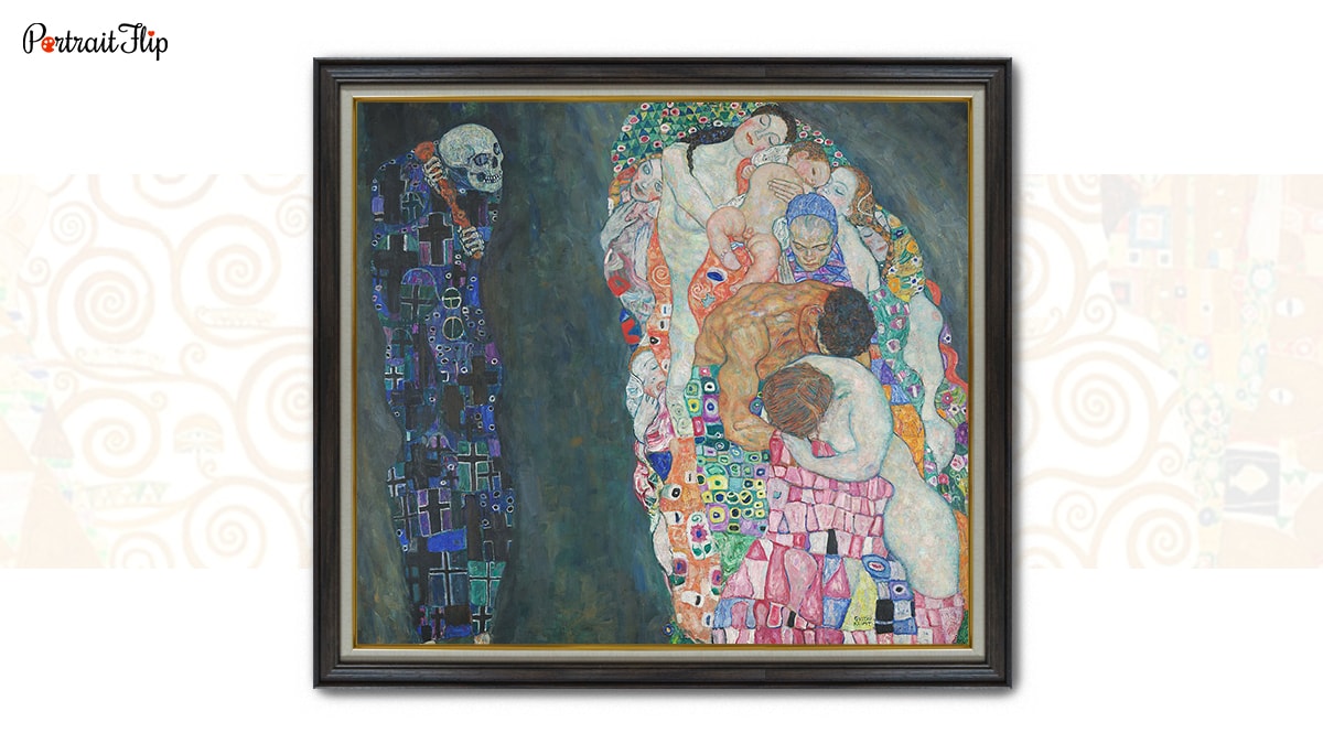 Famous paintings by Gustav Klimt known as "Death and Life"