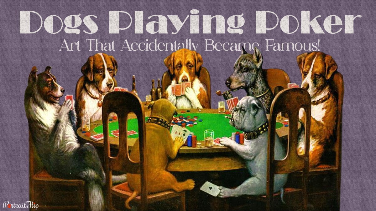 a cover photo of dogs playing poker