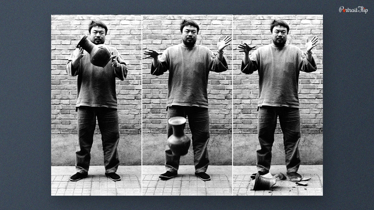 Controversial artwork Dropping a Han Dynasty Urn by Ai Weiwei.
