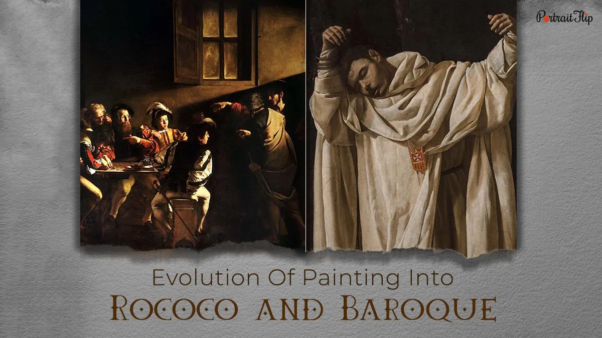 Evolution of painting into Rococo and Baroque