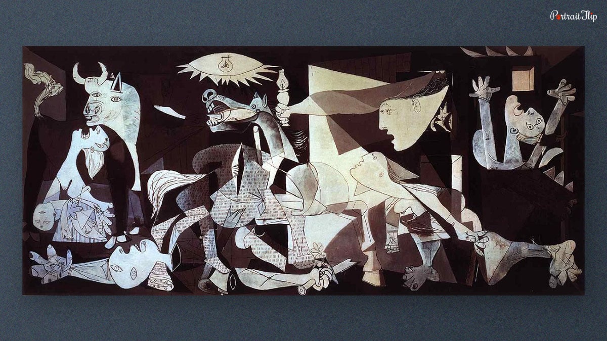 Controversial artwork Guernica by Pablo Picasso.