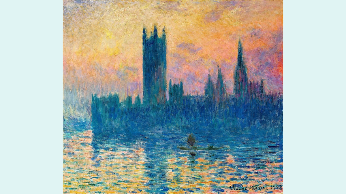 Houses Of Parliament painting by Claude Monet. 