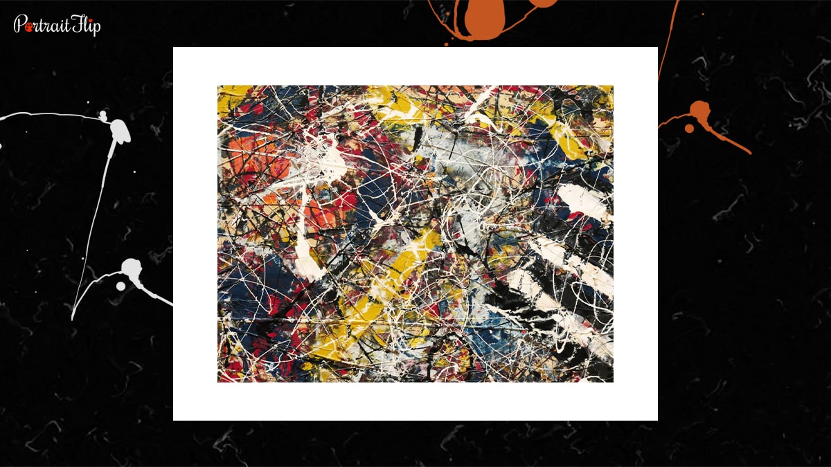 Painting Number 17A which is one of the famous paintings by Jackson Pollock.