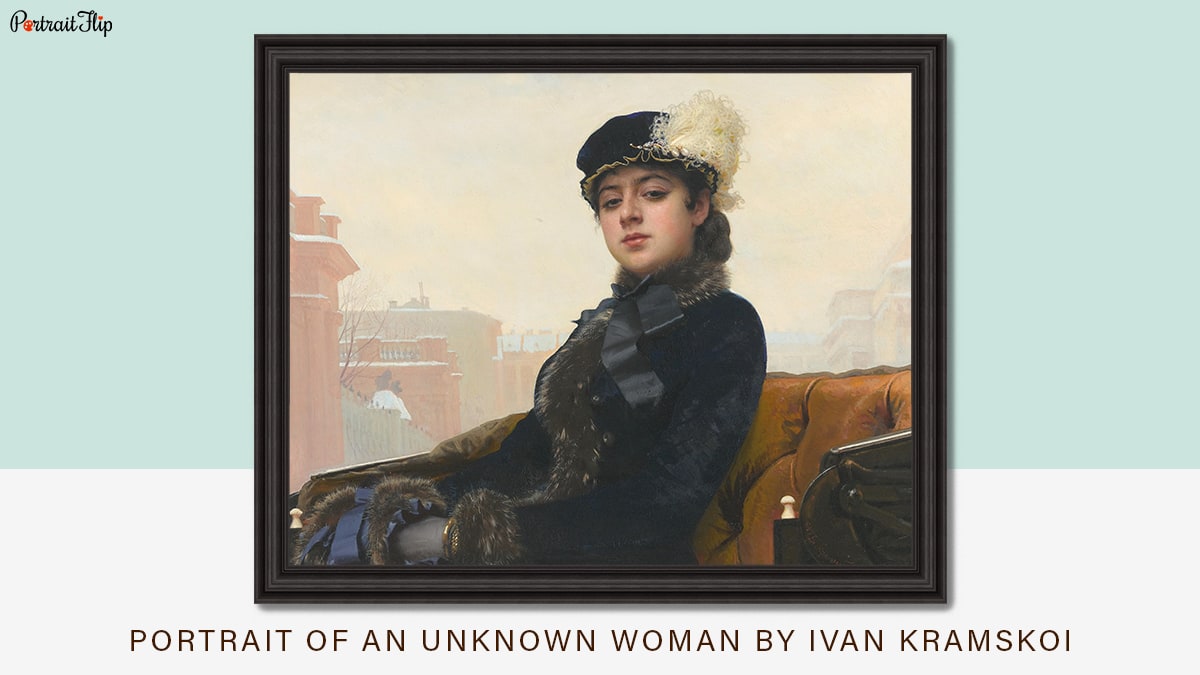 Portrait of an unknown woman by Ivan Kramskoi. 