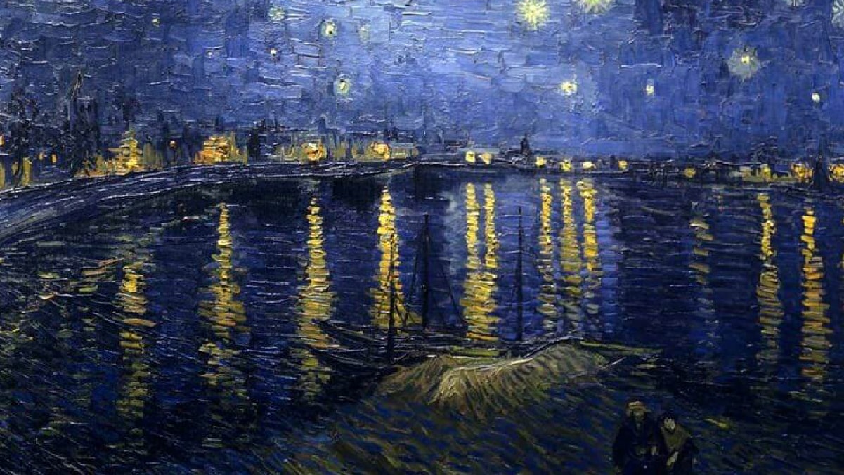 starry night over rhone Vincent van gogh painting