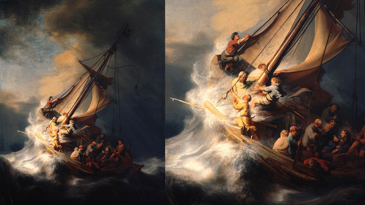 The Storm on the Sea of Galilee one of the famous Rembrandt paintings.