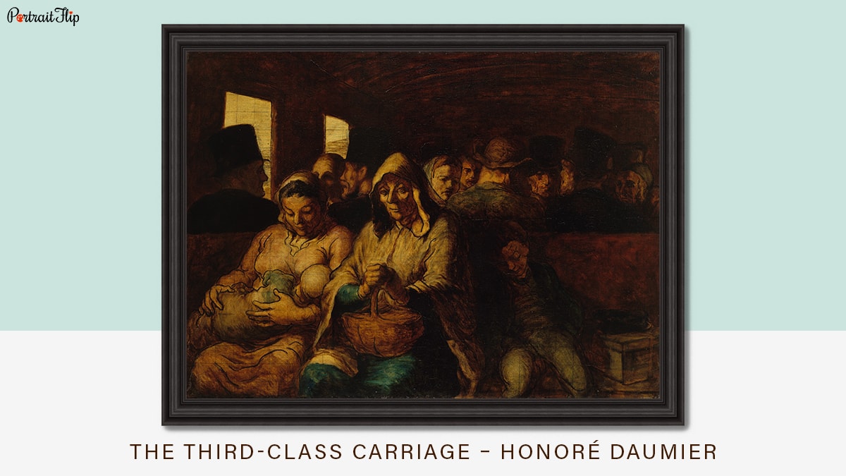 The Third Class Carriage by Honore Daumier. 