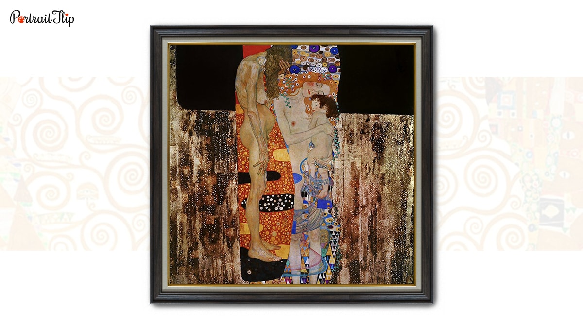 Famous paintings by Gustav Klimt known as "Three Ages of Women"