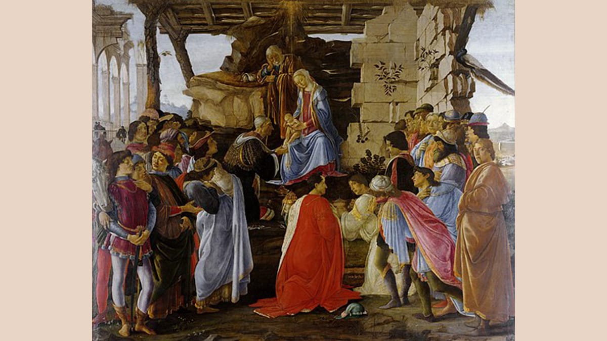 Adoration of the Magi is a famous painting by Sandro Botticelli. 