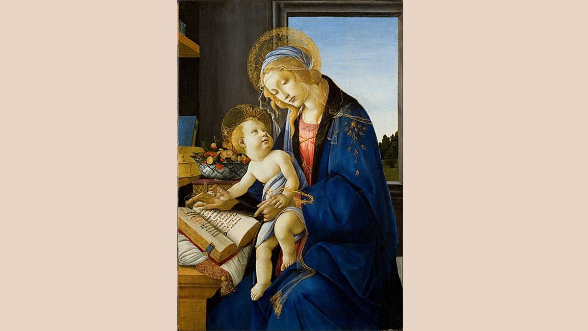 A famous painting by Botticelli named Madonna of the book.