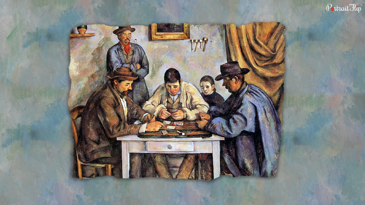 First version of painting "The Card Players" that exhibits in The Barnes Foundation, Philadelphia, Pennsylvania.