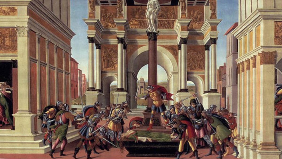 The story of Lucretia by Botticelli