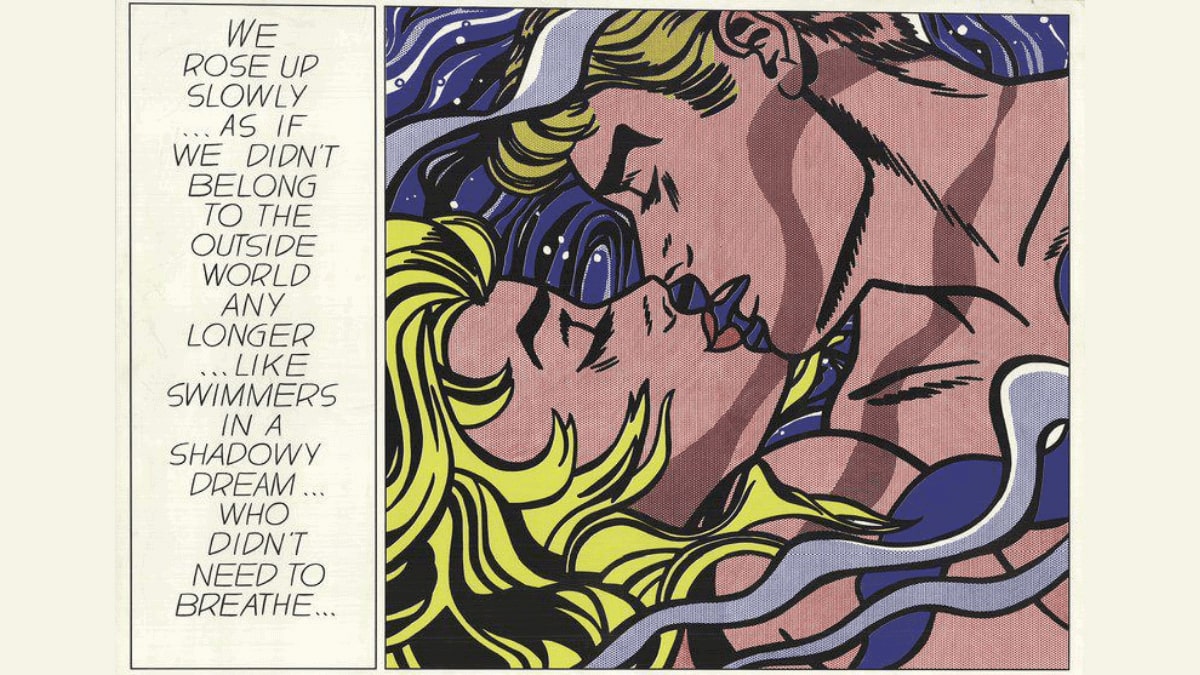 A romantic painting - We Rose Up Slowly by Roy Lichtenstein