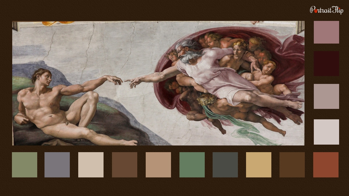 color scheme in the creation of adam.