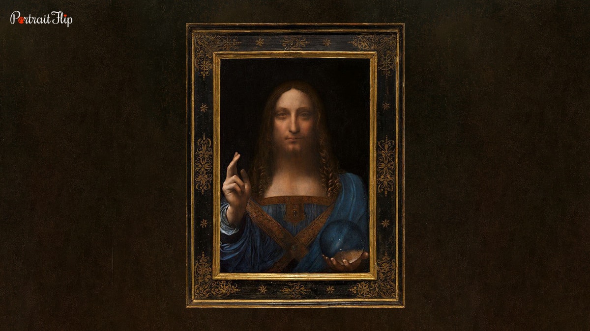 Painting of Salvator Mundi by Leonardo da Vinci
