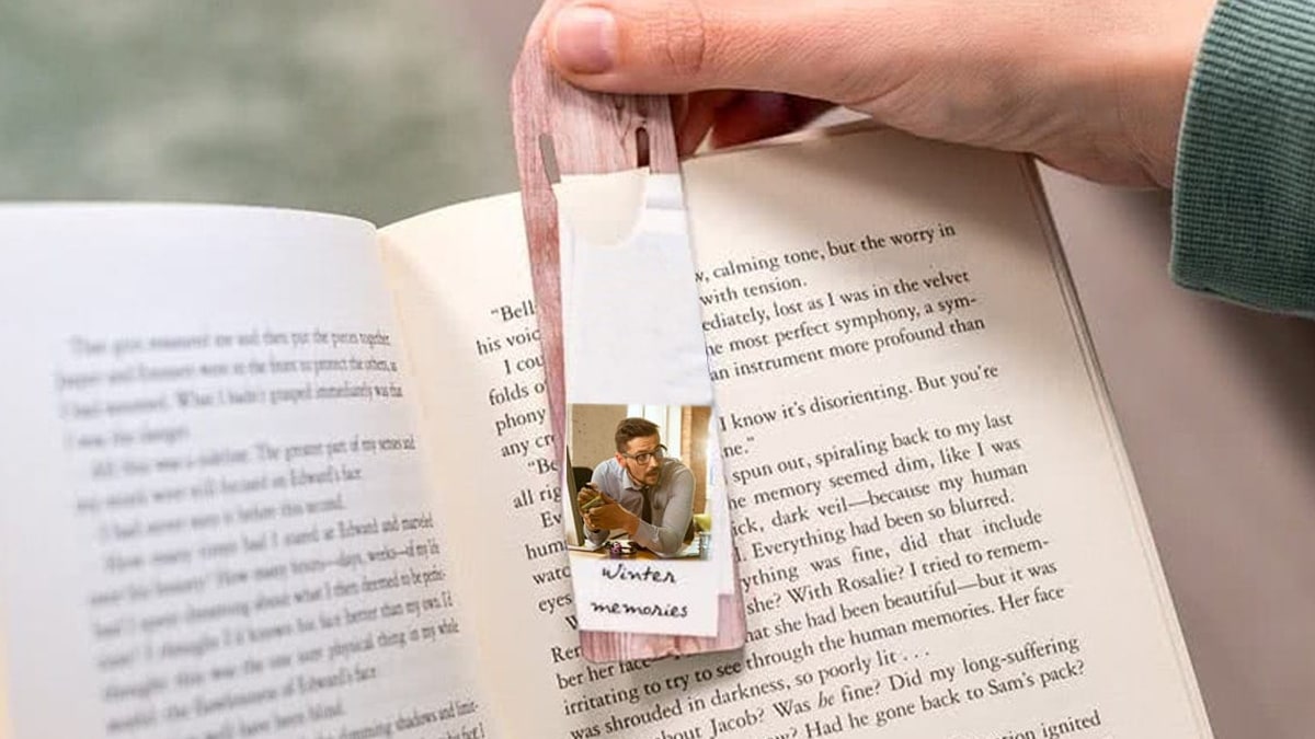 a personalized photo bookmark